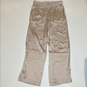 Cynthia Rowley Cream Satin Pants Size Large Elegant